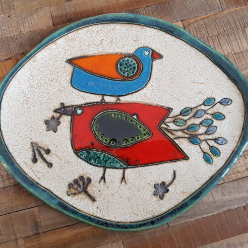 Patera ceramiczna - "Dwa ptaki" (2)