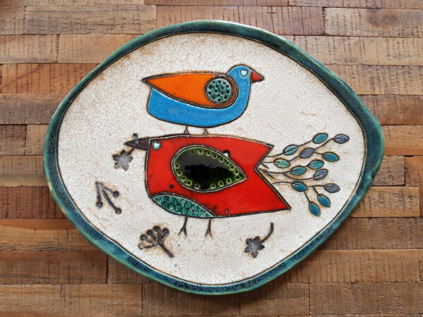 Patera ceramiczna - "Dwa ptaki" (2)
